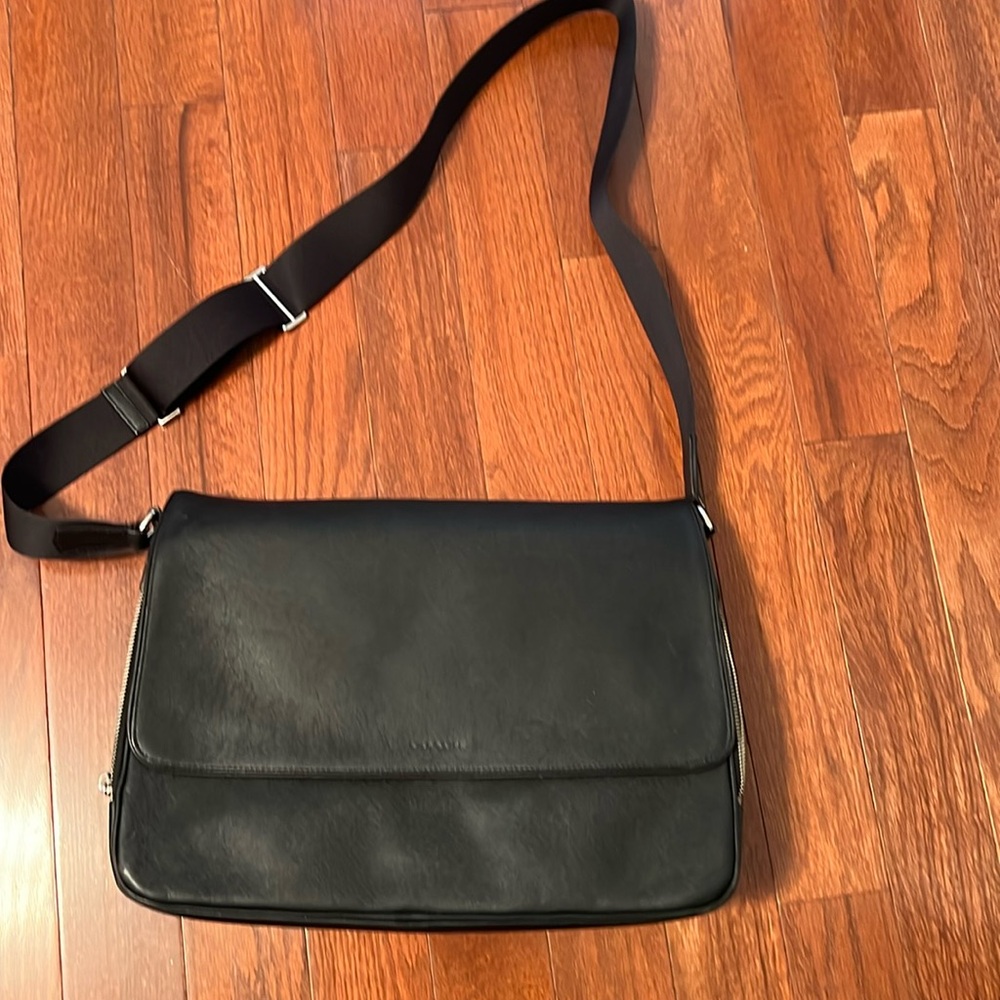 Coach men’s leather messenger bag